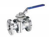 2 PC flanged stainless steel full or reduce bore floating ball valve